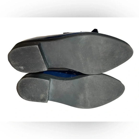 Lord & Taylor Design Lab Patent Navy Blue Loafers With Tassels Size  7B - Picture 7 of 9